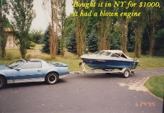 Tow old boat, fun